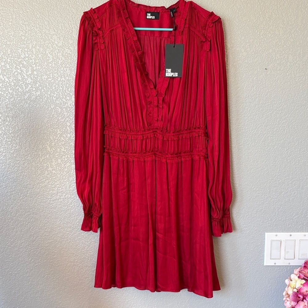 The Kooples Crimson Long Sleeve Dress
